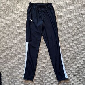 Under Armour Black and White Track Pants